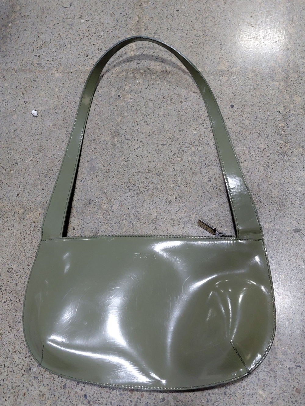 Furla Sleek Olive Green Shoulder Bag - Contemporary Women's Handbag